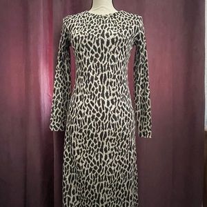 NWT: XS Petite Loft Animal Print Dress